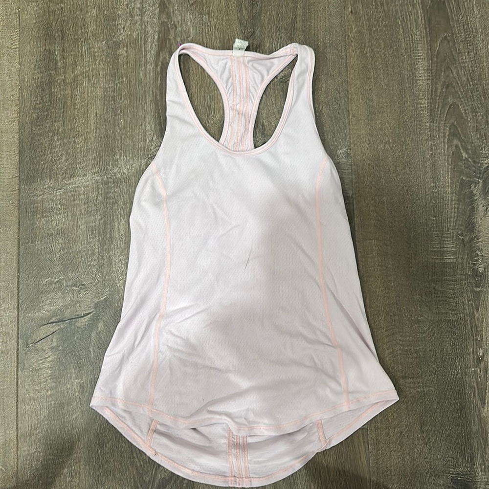 Pink athletic racer back tank